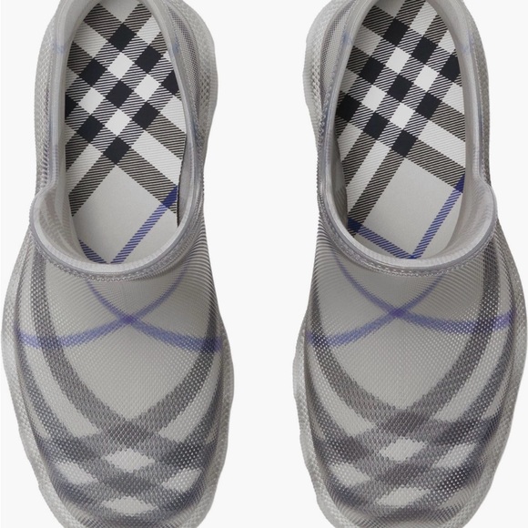 Burberry Check Textured Ankle Rubber Wellie Boot Size 8 - Picture 7 of 7